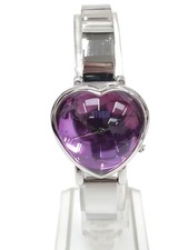 STORM Mini Heart Ladies Watch Purple Dial Stainless Steel Bracelet Working
