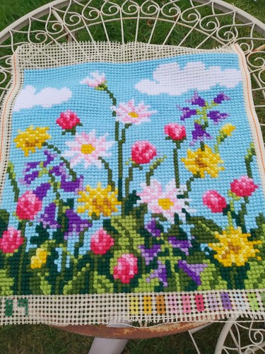 Completed needlepoint tapestry - completed,