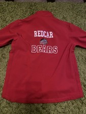 Redcar Bears Speedway Motorsports Zip Up Fleece Jacket Red Size Large New Gift