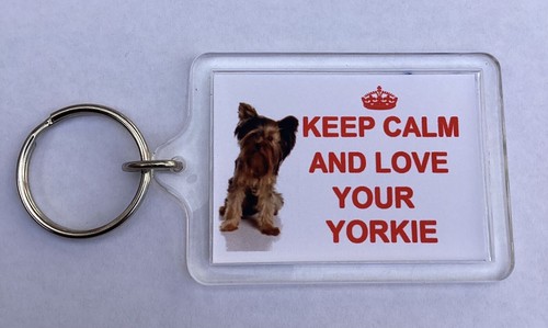 Yorkie dog keyring - yorkie, keep
