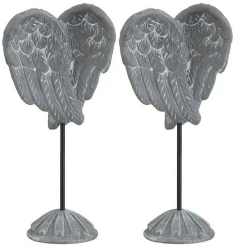 25cm grey angel wings - x,