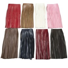 2Meter Tasseled Faux Leather Trim Fringe Edge Materials for DIY Craft 10/15/20cm