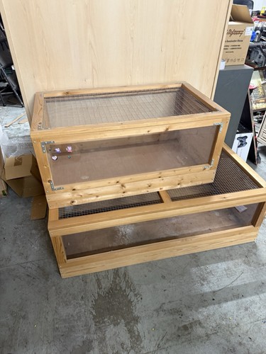 Large wooden hamster cage - wooden,