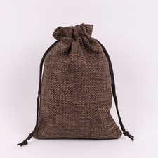 100/200PCS Drawstring Pouch Bags Burlap Jute Hessian Wedding Favor Gift Candy
