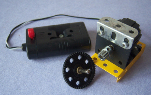 Black meccano volt motor - meccano,