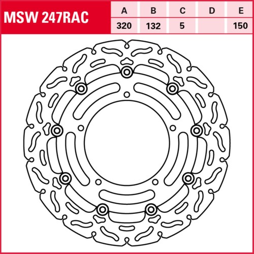 Brake disc msw247rac - msw247rac, for