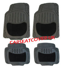 ROVER 75 TOURER  - Black HEAVY DUTY All Weather RUBBER + CARPET Car Floor MATS