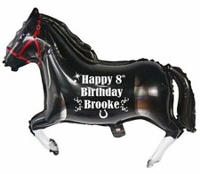 Horse balloon Personalised foil Black horse  AIRFILL ONLY 32"
