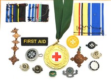 Collection 20 assorted items St John Ambulance, medals,  badges, spare buckram