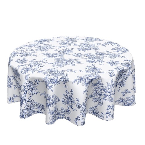 Floral round tablecloth - round, 60"