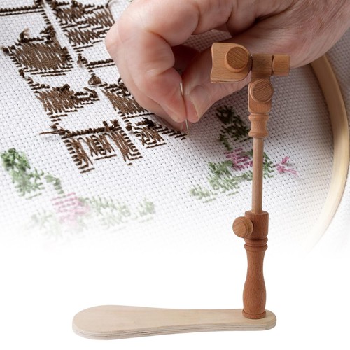 Wood cross stitch stand table - wood,