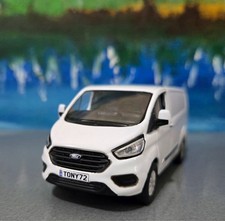 Personalised 2018 Ford Transit Custom Van 1:43 Frozen White Greenlight V362 MCA