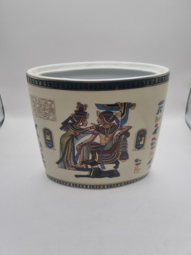 Vintage porcelain oval vase - vintage,