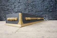 Large Antique Iron & Brass Fire Kerb / Guard 120cm Wide ~ Fireplace Decor