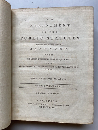 1788 laws scotland lord john - scotland,