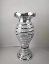 Mirrored floor vase - floor, silver
