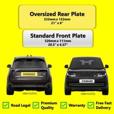 Number plates Oversized Range