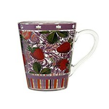 Strawberry Design Glass Mug /