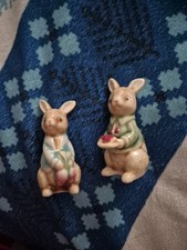 2 X Vintage Albert Kessler Style Rabbit Ornaments, Peter Rabbit Benjamin 