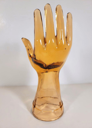 Vintage amber glass - glass, hand