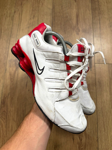 Nike shox white red - shox, white/red/black