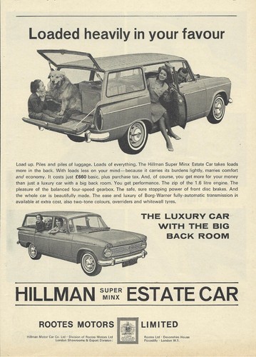 Hillman super minx estate - super,