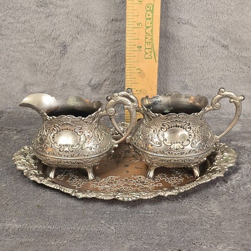 Vintage silver plated creamer - silver,