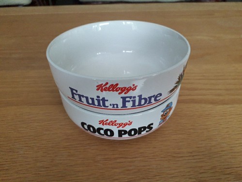 Vintage kelloggs bowls - kelloggs,