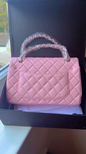 Pink quilted faux leather - quilted,