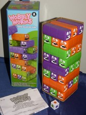 Wobbly Worms Childrens Stacking Game with decision dice (Like Jenga) complete