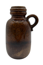 Vintage W. Germany 41820 Fat Lava Pottery Handled Jug Vase - C100 O595