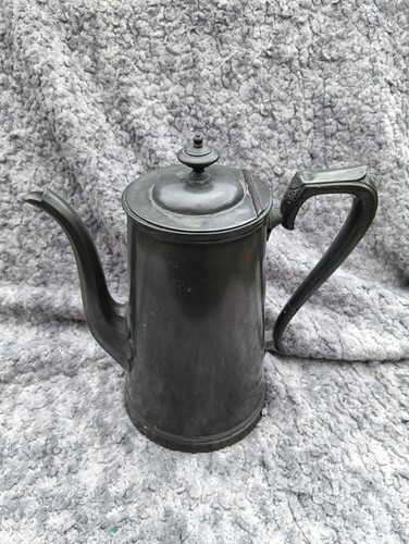 Vintage pewter coffee pot - vintage,