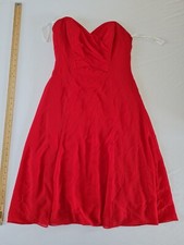 Ladies Dress Dessy Collection Vivian Diamond Size 8 Sleeveless Zip Back Red...