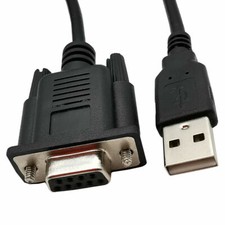 RS232 DB9 9 Pin Female to USB 2.0 A Male PLC Serial Cable 1.8m