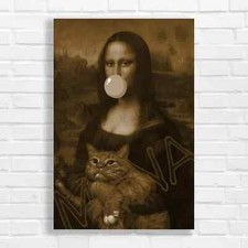 Pop Mona Lisa Sepia Canvas
