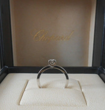 Chopard For Love Diamond Solitaire Ring Platinum 950. Heart setting. COA + Boxes