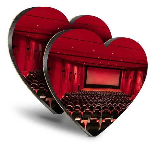 Heart mdf coasters - 2x,
