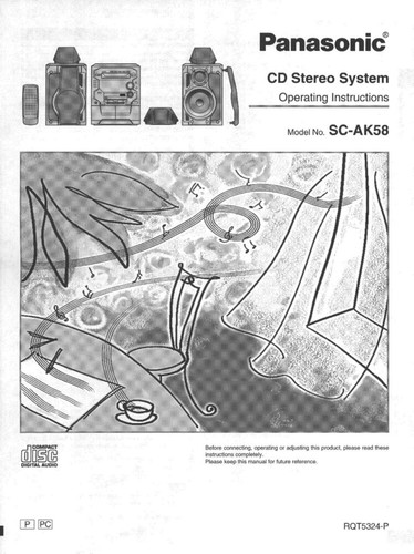 Panasonic ak58 stereo - cd,
