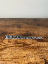 Hillman Badge Emblem Vintage Original Excellent Chrome Black P/No. 72253723
