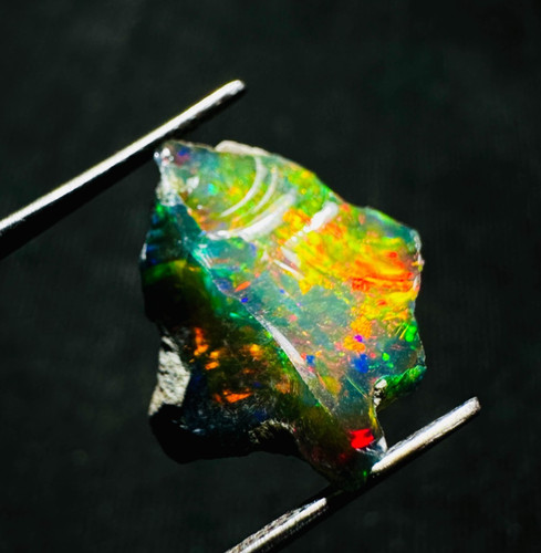 Black opal rough 55ct - opal,