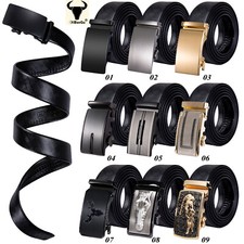 Black leather mens belts - black,