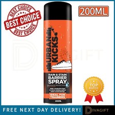 URBAN KICKS RAIN & STAIN DEFENCE BARRIER SHOE TRAINER SPRAY REPELLENT NEW 200ML 