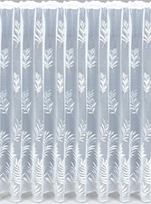 White floral net curtain -