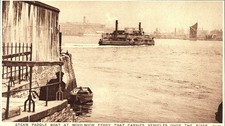 "WOOLWICH FERRY Steam Paddle Boat" Vintage Original 1920s Old LONDON Photo Print