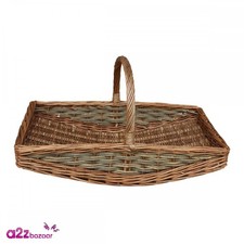 Medium Unpeeled Willow Garden Trug Veg Flower Harvesting Basket 51 x 34 x 12cm