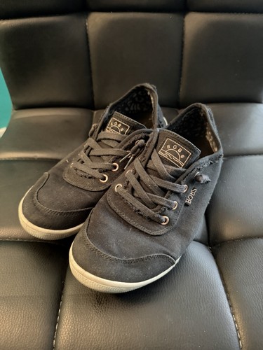 Bobs skechers black canvas - bobs,