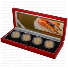 2002 Royal Mint Commonwealth Games 4 x £2 Gold Proof Set - Only 315 Minted