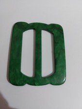 Green Bakelite deco Buckle