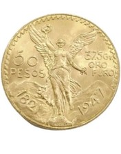 1947 MEXICAN CENTENARO 50 Gold