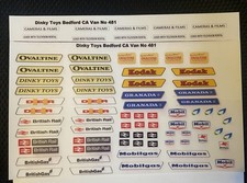 Dinky Toys Water slide Decals